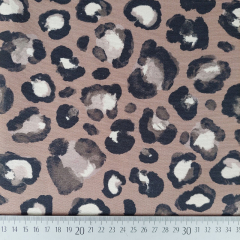 Canvas Stoff Baumwollstoff Leoparden Muster, schwarz braun