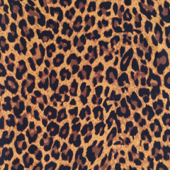 Viskose Webware Leopardenmuster, schwarz karamell aus LENZING™ ECOVERO™ Viscosefasern