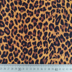 Viskose Webware Leopardenmuster, schwarz karamell aus LENZING™ ECOVERO™ Viscosefasern