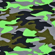 Jerseystoff Camouflage Digitaldruck, neongrün