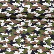Dekostoff Camouflage Leinenlook, braun grn