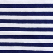 Jersey Streifen 1 cm garngefärbt, dunkelblau weiss