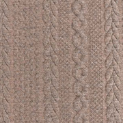 Jacquardjersey Stoff Zopfmuster meliert, dunkel camel