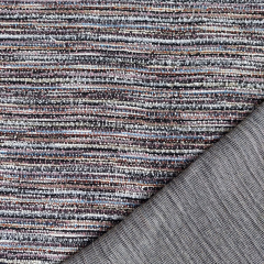 Bouclestoff Streifen Glitzerfaden weich, schwarz altrosa braun