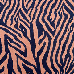 Viskose Jerseystoff Animal Print Zebra, dunkelblau lachsrosa