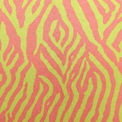 RESTSTÜCK 166 cm Viskose Jerseystoff Animal Print Zebra, lachs gelb