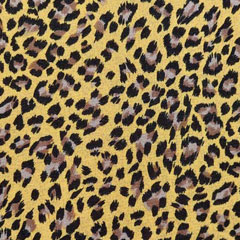 Viskose Stoff Blusenstoff Leopardenmuster, schwarz braun gelb
