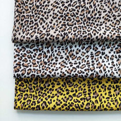 Viskose Stoff Blusenstoff Leopardenmuster, schwarz braun beige