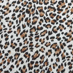 Viskose Blusenstoff Leopardenprint, schwarz braun weiss