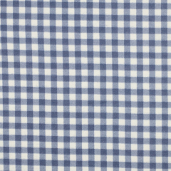 Flanellstoff Baumwollstoff Karomuster kariert, jeansblau wei