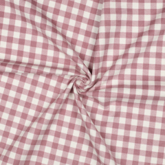 Flanellstoff Baumwollstoff Karomuster kariert, mauve wei