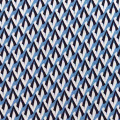 Viskosestoff Blusenstoff Gitternetz klein gemustert, schwarz hellblau weiss