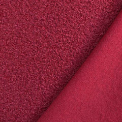Boucle Stoff Lammfell Optik, dunkelrot
