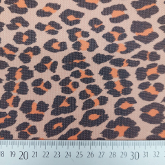 RESTSTCK 25 cm Codura Outdoor Taschenstoff wasserdicht beschichtet, Leopardenmuster, orange dunkelbraun beige