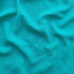 Musselin Stoff Double Gauze uni,aquamarin