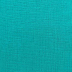 Musselin Stoff Double Gauze uni,aquamarin