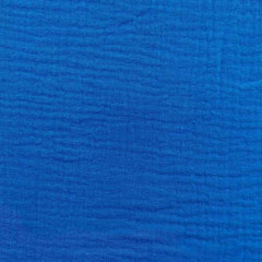 Musselin Stoff Double Gauze uni,kobalt blau