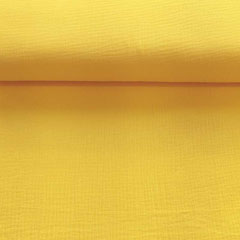 Musselin Stoff Double Gauze uni,gelb