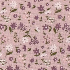 Musselin Stoff Baumwollstoff Blumen Blmchen, mauve altrosa