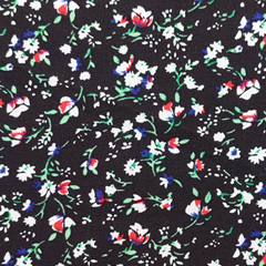 Viskose Stoff Streublmchen Blusenstoff, schwarz