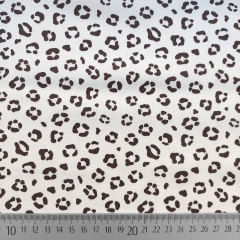 Baumwollstoff Popeline Panther Leopardenmuster, schwarz cremwei