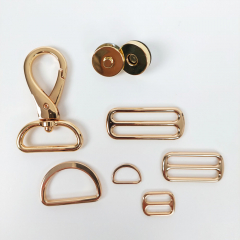 2 D-Ringe Metall 15 mm hochwertig hochglnzend, gold