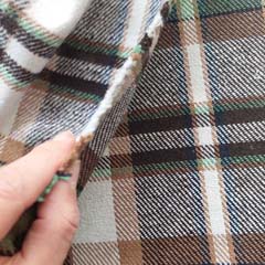 RESTST�CK 92 cm Jackenstoff Webware Karomuster kariert angeraut, dunkelblau hellgr�n wei�