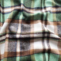 RESTST�CK 92 cm Jackenstoff Webware Karomuster kariert angeraut, dunkelblau hellgr�n wei�