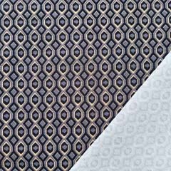 Bengalin Stoff Stretchstoff kleine Waben, hellbeige schwarz dunkelgrau