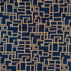 Jerseystoff grafisches Muster,camel dunkelblau
