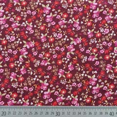 Viskosestoff Popelin Streublmchen, pink rosa rot weinrot