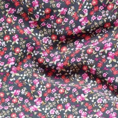 Viskosestoff Popelin Streublmchen, pink rosa rot dunkelgrau