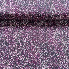 Viskosestoff Crepe Drizzle, pink dunkelblau