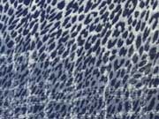 Luftig leichter Chiffon Animalprint - blau creme