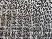 Luftig leichter Chiffon Animalprint - schwarz beige