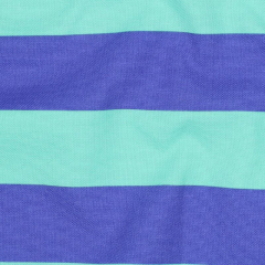 Canvas Stoff Blockstreifen 5 cm, kobaltblau mint
