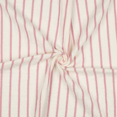 Musselin Stoff Double Gauze garngefrbte Streifen, mauve wei (Double Face)