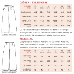 Papierschnittmuster FRAU MIKO Palazzohose Schnittreif