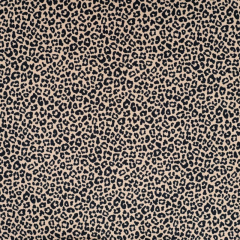 Sweatstoff French Terry kleines Leopardenmuster, schwarz beige