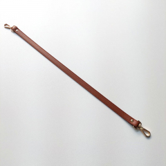 Taschenriemen Taschengriff Lederimitat mit metall Karabiner, gold cognac