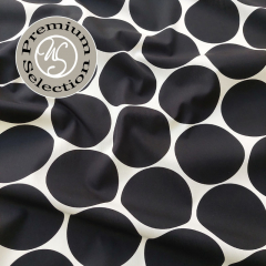 Silky Cotton Baumwollstoff groe Punkte Dots, schwarz wei - Made in Italy