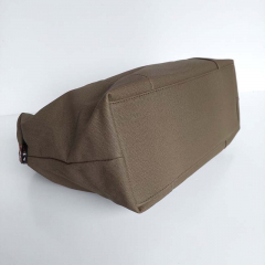 Shopper Damen Handtasche Canvas Look  - cognac braun khakigrn