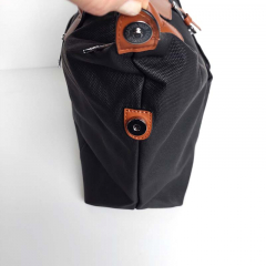 Shopper Damen Handtasche Canvas Look  - cognac braun schwarz