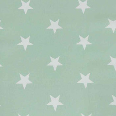 Baumwollstoff groe Sterne Big Star, wei mint