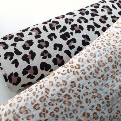 Musselin Stoff Double Gauze Leopardenmuster, braun schwarz ecrue