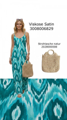 Strohtasche Handtasche Rei�verschluss Griffe Schulterriemen, Natur