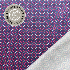 Silky Cotton Baumwollsatin grafisches Muster- Luce di Orchidea - Made in Italy