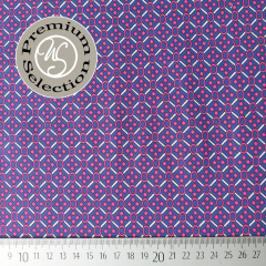 Silky Cotton Baumwollsatin grafisches Muster- Luce di Orchidea - Made in Italy