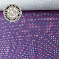 Silky Cotton Baumwollsatin grafisches Muster- Luce di Orchidea - Made in Italy