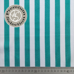 Baumwollstoff Lngsstreifen Linea Reale - Imperial Teal (dunkelmint) - Made in Italy